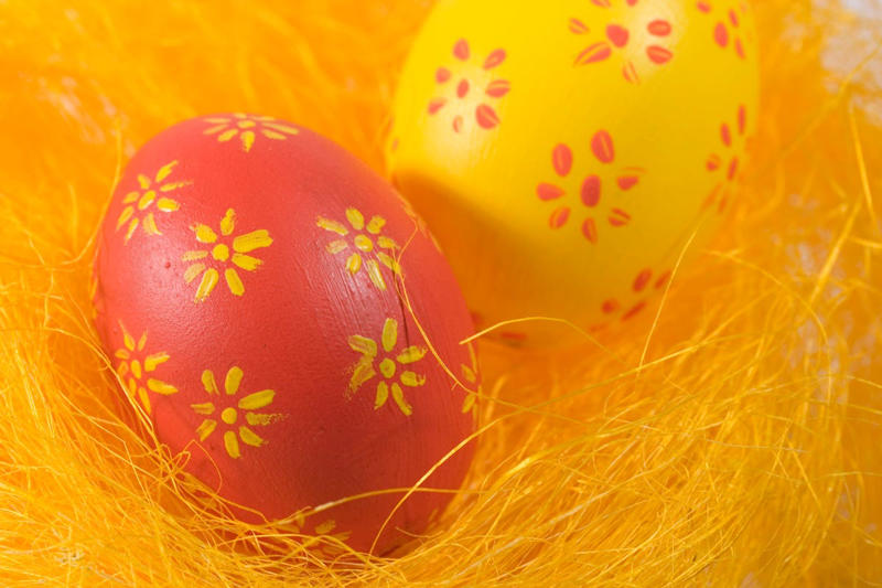Polka-Dot Easter Eggs, Cross Stitch Eggs, Paint Marker Easter Eggs, Watercolor Easter Eggs, Gingham Easter Egg, Confetti Painted Eggs, Two-Tone Painted Easter Eggs, Lettuce Eggs, Emoji Easter Eggs, Painted Patterns, Graphic Black-and-White Eggs