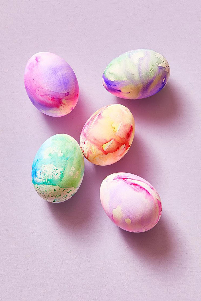 Polka-Dot Easter Eggs, Cross Stitch Eggs, Paint Marker Easter Eggs, Watercolor Easter Eggs, Gingham Easter Egg, Confetti Painted Eggs, Two-Tone Painted Easter Eggs, Lettuce Eggs, Emoji Easter Eggs, Painted Patterns, Graphic Black-and-White Eggs