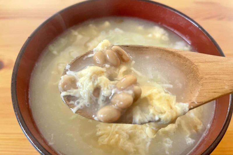 ■「納豆卵汁」の材料, ■忙しい朝でもさっと作れる, ■出汁の香りととろみが最高, 【インスタ投稿】納豆の意外な食べ方「納豆卵汁」