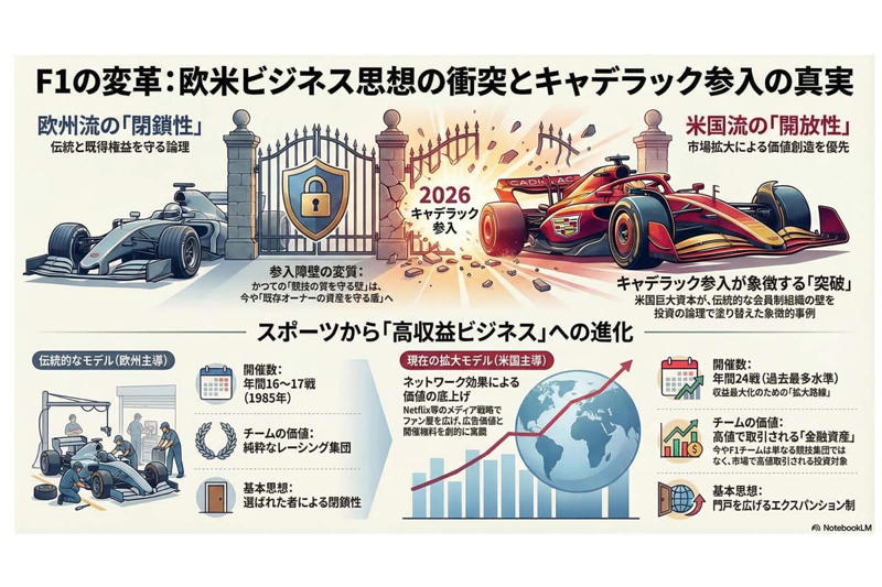 キャデラック参入の意味, 欧州と米国の思想, リバティ・メディアの手腕, 資産としてのチーム, 矛盾を抱える現状