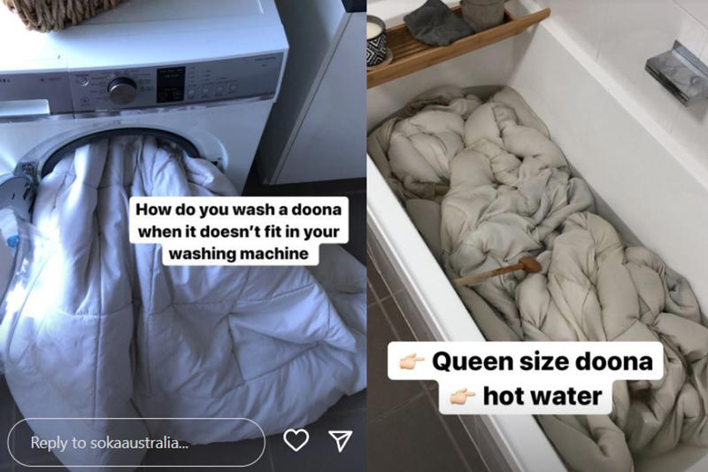 What is the best way to clean a doona?, How to wash your doona , 2. Borrow a friend’s washing machine, 3. Strip soak it in the bath, What is strip washing?, How to strip soak your doona in the bath, How to deep clean a doona, How to wash a feather doona, How often should you wash your doona?, When to replace your doona, What is the difference between a quilt and a doona?, Why do Australians call it a doona?