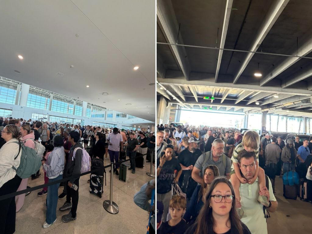 Chaos in the TSA line — sometimes, 'The line was eating itself', Others are cruising through airports, ICE agents in airports and airline CEOs losing patience