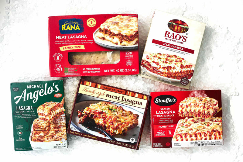 How we selected the lasagnas, How we tested, Best overall: Trader Giotto’s Family Style Meat Lasagna, Best sauce: Rao’s Made for Home Meat Lasagna, Best for cheese lovers: Stouffer’s Classic Lasagna with Meat & Sauce, The full list of contenders, ranked from highest to lowest