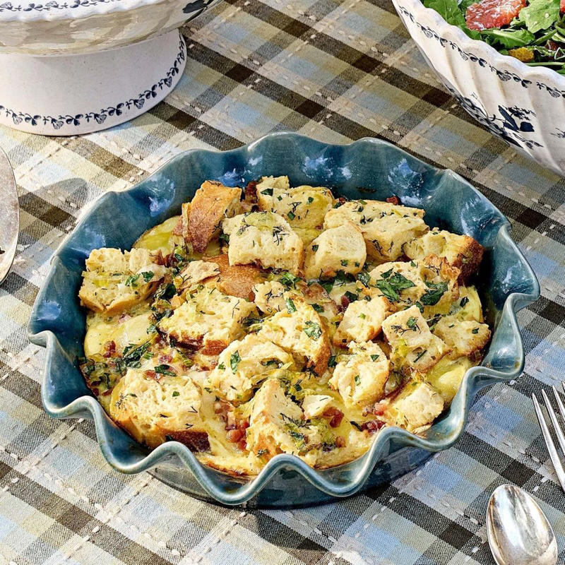 Citrus Mint Salad, Honey-Lavender Scones, Potato Leek Strata, Buttermilk Biscuits with Blackberry-Lemon Butter, Joanna Gaines’ Kick-Start Juice, Joanna Gaines’ Classic Cinnamon Rolls