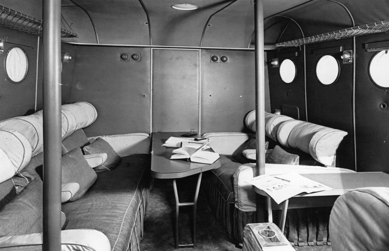 1940s: day cabins inside an Imperial Airways flying boat A flight back in time, 1920s: the beginnings of air travel, 1920s: a passenger compartment from the 1920s, 1920s: inside a Transcontinental Air Transport plane, 1920s: bed compartments of a German Junker aircraft, 1920s: a flight attendant serves drinks on a French Airliner service, 1920s: an early German Deutsche Luft Hansa plane, 1920s: the Dornier Do X dining salon, 1920s: the first ever in-flight movie, 1920s: enjoying breakfast at 3,000 feet (914m), 1920s: passengers get weighed before their flight, 1930s: passengers climb aboard a plane at Croydon Airport, England, 1930s: crew members check bags before a flight to LA, 1930s: the check-in desk at newly opened Gatwick Airport, 1930s: an early plane with wicker seats, 1930s: the comfortable seats of a Handley Page HP42, 1930s: a plush Imperial Airways cabin, 1930s: passengers aboard the Douglas DC-1, 1930s: a flight attendant serves tea in bed, 1930s: ladies travelling on an Eastern Air Transport plane, 1930s: chefs load up a plane with homemade treats, 1930s: women in their finest attire wait to board a plane, 1930s: passengers listen to a broadcast aboard a flight, Early 1940s: passengers on board the Junkers G.38 plane, 1940s: day cabins inside an Imperial Airways flying boat, 1940s: interior of a McDonnell Douglas DC-6, 1940s: inside a Sikorsky S-40 flying boat, Late 1930s: the early days of Pan Am, 1940s: Pan American Airlines' Boeing 314 Clipper sets off, 1940s: inside the Boeing 314 flying boat, 1940s: it wasn't cheap to fly aboard the Boeing 314, 1940s: a couple enjoys dinner aboard the Boeing 314, 1940s: the early days of Heathrow Airport, 1940s: Boeing 307 Stratoliner's cocktail lounge, 1940s: the overnight intercontinental service onboard Boeing Stratocruiser, 1940s: the communal lounge aboard a Boeing aeroplane, 1950s: guests relax in an onboard lounge compartment, 1950s: the Sky-Cot aboard a British Overseas Airways Corporation flight, 1950s: a movie projector on a United Airlines flight