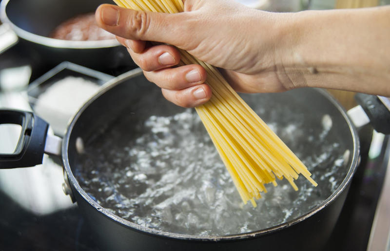 Only add pasta to boiling water 37. Throwing out leftover pasta, 36. Struggling with pre-made cannelloni tubes, 35. Boiling dried pasta straight from the packet, 34. Flavouring your water, 33. Not considering your altitude, 32. Using the wrong flour, 31. Buying low-quality pasta, 30. Not kneading your pasta dough, 29. Allowing your dough to dry out, 28. Using eggs in all types of dough, 27. Using cold pasta in salads, 26. Neglecting to toss leftover pasta in oil, 25. Overcooking filled pasta, 24. Underfilling pasta, 23. Breaking spaghetti, 22. Reheating your pasta wrong, 21. Using cream when making carbonara, 20. Treating gluten-free pasta like regular pasta, 19. Using a spoon to twirl long pasta, 18. Always using a pasta maker, 17. Choosing the wrong pasta shapes, 16. Overlooking simple recipes, 15. Rinsing your pasta, 14. Throwing pasta at the wall, 13. Guessing how much pasta you need, 12. Using a pot that's too small, 11. Overcooking pasta, 10. Using a colander to strain pasta, 9. Pre-soaking lasagne sheets, 8. Not adding salt to pasta water, 7. Or adding too much salt, 6. Rushing your sauces, 5. Adding oil to pasta water, 4. Not testing your pasta before the cooking time is over, 3. Putting pasta in water that's not yet boiled, 2. Adding sauce to pasta, not the other way around