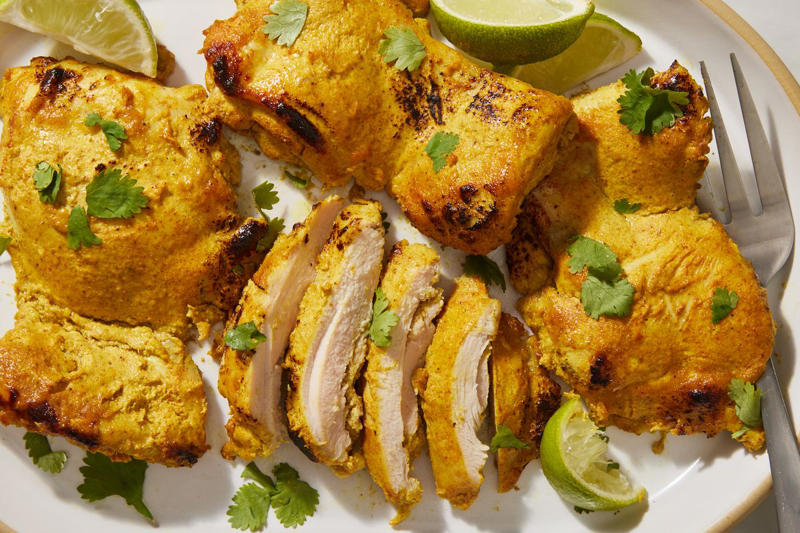 Mexican Corn & Chicken Bowls, Hawaiian Shoyu Chicken, Green Goddess Grilled Chicken, One-Pan Creamy Sun-Dried Tomato Chicken & Gnocchi, Grilled Coca-Cola Chicken, Sheet-Pan Miso Chicken & Sweet Potatoes, Chicken Shawarma Sheet-Pan Dinner, Butter Chicken, Creamy Chicken Dijon, Chicken Cacciatore, BBQ Sheet-Pan Chicken, Chicken & Dumplings, Brown Stew Chicken, Za'atar Sheet-Pan Chicken, Cacio E Pepe Chicken, Red Curry Chicken Thighs & Rice, Slow-Cooker Garlic-Parmesan Chicken, Greek Lemon-Butter Chicken & Smashed Potatoes, Peruvian-Style Chicken With Green Sauce, Tandoori Chicken, Jamaican Curry Chicken, Arroz Con Pollo