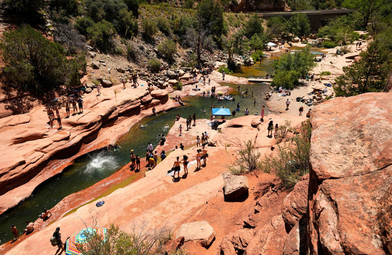 Is Slide Rock safe to swim in?, How hard is the hike to Slide Rock?, How deep is the water at Slide Rock State Park?, How much does it cost to get into Slide Rock?, Do you need water shoes at Slide Rock?, Are there bathrooms at Slide Rock?, Is alcohol allowed at Slide Rock?
