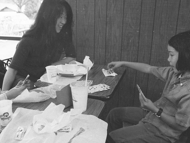 Dining in at McDonald's was popular among families, who could sit, grab a cheap bite, and even play cards.