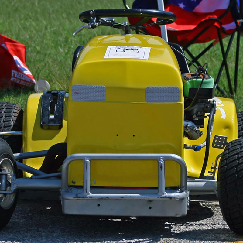 Racing Lawn Mower Snazzy Wheel Covers, Solar-Powered Mower, Racing Lawn Mower, Bluetooth Sound Bar