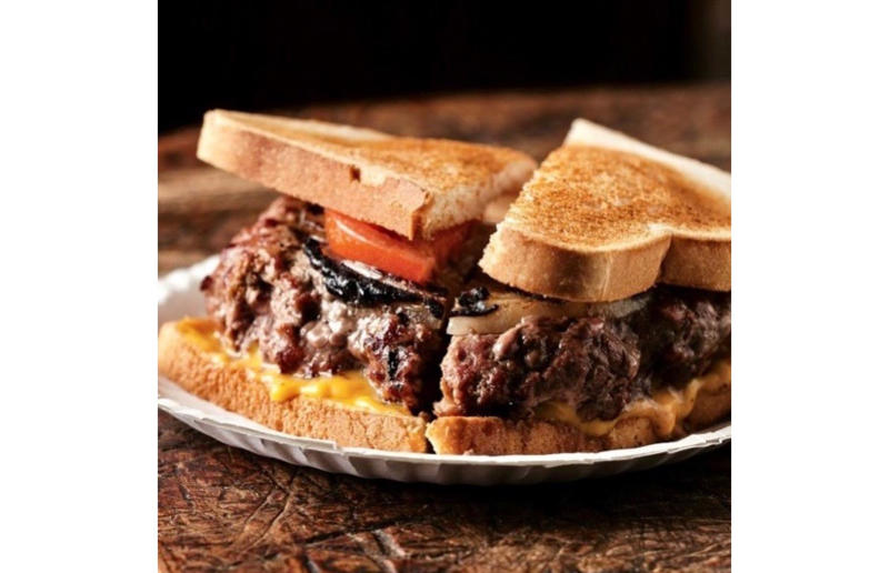 Connecticut: The Original Burger, Louis' Lunch, New Haven 54. Tennessee: Dyer's Single, Dyer's Burgers, Memphis, 53. Alabama: hamburger, Dub's Burgers, Athens, 52. Connecticut: The Original Burger, Louis' Lunch, New Haven, 51. California: Steakburger, The Apple Pan, Los Angeles, 50. Iowa: hamburger, B-Bops, various locations, 49. Maine: hamburger, Black Cow, Portland, 48. New Jersey: hamburger, White Manna, Hackensack, 47. New Hampshire: hamburger, Gilley’s Diner, Portsmouth, 46. Massachusetts: Hamburg, White Hut, West Springfield, 45. California: hamburger, In-N-Out Burger, various locations, 44. District of Columbia: Farmhouse Burger, Good Stuff Eatery, Georgetown, 43. Mississippi: Slugburger, Latham's Hamburger Inn, New Albany, 42. Utah: Big Ben, Burger Bar, Roy, 41. Wisconsin: hamburger, Sobelman's Pub & Grill, Milwaukee, 40. Wyoming: The Liberty Burger, Liberty Burger, Jackson, 39. Illinois: House-blend prime beef burger, Butcher & The Burger, Chicago, 38. Arizona: The Standard at The Stand Arcadia Burger Shoppe, Phoenix, 37. Colorado: Cricket Burger, The Cherry Cricket, Denver, 36. New York: Luger burger, Peter Luger Steakhouse, New York City, 35. Delaware: FTC, Farmer & the Cow, Wilmington, 34. Minnesota: Jucy Lucy, Matt’s Bar, Minneapolis, 33. Pennsylvania: hamburger, M2O Burgers & Salads, Philadelphia, 32. South Carolina: Classic, Big Gun Burger Shop, Charleston, 31. Idaho: The Classic, Holy Cow!, Nampa, 30. Kansas: House Burger, Dempsey's Burger Pub, Wichita, 29. Missouri: hamburger, Town Topic, Kansas City, 28. Nebraska: The Original, Cheeseburgers, Omaha, 27. New Mexico: Rustic, Rustic On The Green, Albuquerque, 26. Indiana: Smash burger, Workingman’s Friend, Indianapolis, 25. Vermont: Worthy Burger, Worthy Burger, South Royalton and Woodstock, 24. Arkansas: traditional hamburger, Hugo's, Fayetteville, 23. Texas: Tookie's Burger, Tookie's Hamburgers & More, Kemah, 22. Nevada: Plain Jane, Beefy's, Reno, 21. Georgia: Green Truck Classic, Green Truck Pub, Savannah, 20. New York: hamburger, All-American Hamburger Drive-In, Massapequa, 19. North Dakota: Carport, Sickies Garage Burgers & Brews, various locations, 18. Michigan: sliders, Motz’s Burgers, Detroit, 17. Michigan: Ground Round, Miller’s Bar, Dearborn, 16. Florida: hamburger, Mac's Drive-Thru, Gainesville, 15. West Virginia: Oscar, Oscar’s Breakfast, Burgers & Brews, Barboursville, 14. North Carolina: hamburger, Brooks’ Sandwich House, Charlotte, 13. Kentucky: The Purist, Bard's Burgers & Chili, Covington, 12. Maryland: Hamburger, Burger Bros., Towson, 11. Oklahoma: single onion burger, Tucker's Onion Burgers, various locations, 10. Rhode Island: Stanley Burger, Stanley’s Famous Hamburgers, Central Falls, 9. Virginia: Beauvine, Beauvine Burger Concept, Richmond, 8. Oregon: The Original 100, Hwy 101 Burger, Lincoln City, 7. Ohio: hamburger, Kewpee Hamburgers, Lima, 6. Hawaii: hamburger, Kua Aina Sandwich Shop, Haleiwa, 5. Alaska: The Burger Stop, Tommy's Burger Stop, Anchorage, 4. Montana: Hamburger, The Burger Drive, Billings, 3. Washington: Seattle Classic, Von's 1000 Spirits, Seattle, 2. Louisiana: Butcher Burger, Cochon Butcher, New Orleans