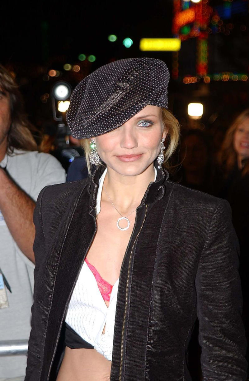 12) Rocking the Vanilla Sky Premiere 1) Snapped in New York City, 2) With Jim Carrey at Cannes, 3) The Mask Los Angeles Premiere, 4) Chatting on The Tonight Show with Jay Leno, 5) 1995 Toyota Grand Prix Celebrity Race, 6) In Costume Filming She’s the One, 7) Posing Expertly for the Camera, 8) My Best Friend’s Wedding Premiere Party, 9) There’s Something About Mary Los Angeles Premiere, 10) Being John Malkovich New York City Premiere, 12) Rocking the Vanilla Sky Premiere, 13) The Sweetest Thing New York City Premiere