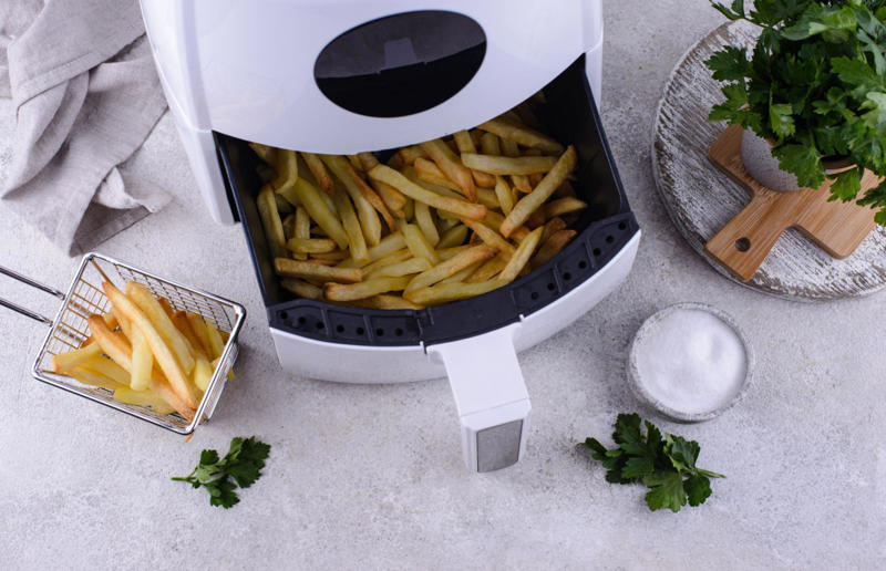 Skipping the oil Air fryer errors, Over-filling the basket, Forgetting to clean after each use, Not giving your air fryer enough space, Buying the wrong size, Neglecting to preheat your air fryer, Treating it like a conventional oven, Not checking food as it cooks, Skipping the oil, Using the wrong setting, Lining the whole basket, Not using a liner at all, Allowing your food to stick to the basket, Not soaking your chips first, Trying to make toast, Failing to shake the basket during cooking, Forgetting to flip food halfway through cooking, Cooking food with wet or loose batters, Cooking breaded foods incorrectly, Adding cheese to burgers too soon, Attempting to cook popcorn, Trying to bake deep or large cakes, Not using it for muffins, Trying to cook leafy greens, Over (or under) cooking meat, Only cooking fresh vegetables, Losing out on leftovers, Not using it for frozen snacks