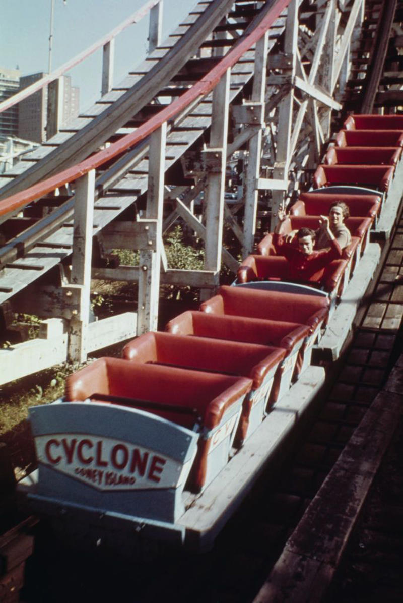 9) 1975: Luna Park at Coney Island, Brooklyn, NY 1) 1948: Coney Island, Brooklyn, NY, 2) 1949: Palisades Amusement Park, Palisades, NJ, 3) 1950: Rockaways Playland, Rockaway Beach, NY, 4) 1955: Beverly Park Kiddieland, Los Angeles, CA, 5) 1956: Disneyland, Anaheim, CA, 6) 1960: Disneyland, Anaheim, CA, 7) 1963: Disneyland, Anaheim, CA, 8) 1965: Hershey Park, Hershey, PA, 9) 1975: Luna Park at Coney Island, Brooklyn, NY, 10) 1978: Morey’s and Hunt’s Piers, Wildwood, NJ, 11) 1981: Busch Gardens, Williamsburg, VA, 12) 1985: Paragon Park, Hull, MA, 13) 1987: Disneyland, Anaheim, CA