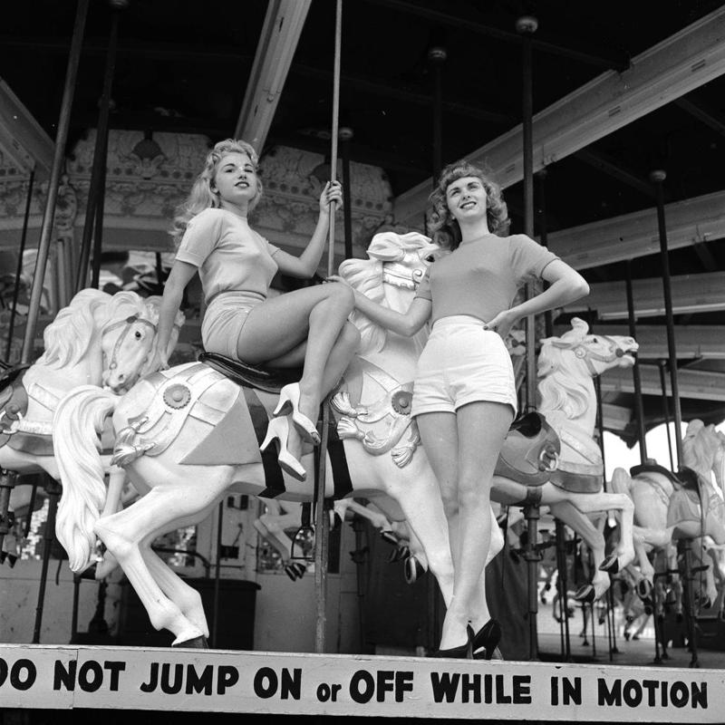 3) 1950: Rockaways Playland, Rockaway Beach, NY 1) 1948: Coney Island, Brooklyn, NY, 2) 1949: Palisades Amusement Park, Palisades, NJ, 3) 1950: Rockaways Playland, Rockaway Beach, NY, 4) 1955: Beverly Park Kiddieland, Los Angeles, CA, 5) 1956: Disneyland, Anaheim, CA, 6) 1960: Disneyland, Anaheim, CA, 7) 1963: Disneyland, Anaheim, CA, 8) 1965: Hershey Park, Hershey, PA, 9) 1975: Luna Park at Coney Island, Brooklyn, NY, 10) 1978: Morey’s and Hunt’s Piers, Wildwood, NJ, 11) 1981: Busch Gardens, Williamsburg, VA, 12) 1985: Paragon Park, Hull, MA, 13) 1987: Disneyland, Anaheim, CA