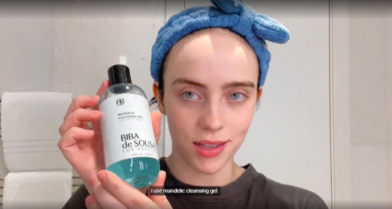 Billie Eilish is in love with Biba Los Angeles products Celebs share their cutting edge skin-care tips with Vogue, Face masks galore!, Eye masks, Gentle cleansers, LED Lights, Serum recommendations, Ice, ice your face, Face rollers, Give yourself three compliments, Sunscreen everyday, Lip care, The honey tap, Billie Eilish is in love with Biba Los Angeles products, Microcurrent device, Eye Creams, Moisturizer!, Check out Vogue on YouTube for more in-depth videos