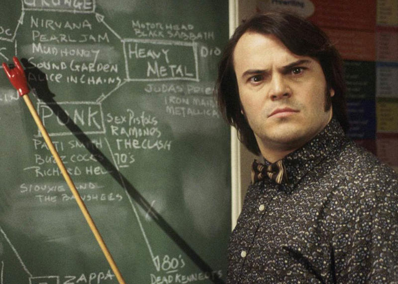 48. School of Rock 60. Austin Powers: International Man of Mystery (1997), 59. Booksmart (2019), 58. Bill and Ted's Excellent Adventure (1989), 57. Planes, Trains and Automobiles (1987), 56. School of Rock, 55. The Blues Brothers, 54. Bridesmaids, 53. Talladega Nights: The Ballad of Ricky Bobby, 52. Office Space, 51. Billy Madison, 50. Tommy Boy, 49. The 40 Year Old Virgin, 48. Tootsie, 47. What We Do in the Shadows, 46. Wayne's World, 45. Deadpool, 44. Tropic Thunder, 43. Animal House, 42. The Hangover, 41. Hot Shots!, 40. Ferris Bueller's Day Off, 39. Zoolander, 38. High Fidelity, 37. Clerks, 36. Superbad, 35. Shaun of the Dead, 34. Happy Gilmore, 33. Knocked Up, 32. Meet the Parents, 31. Anchorman: The Legend of Ron Burgundy, 30. The Grand Budapest Hotel, 29. Hot Fuzz, 28. Airplane, 27. This Is Spinal Tap, 26. Borat, 25. The General, 24. There's Something About Mary, 23. The Apartment, 22. Top Secret!, 21. The Great Dictator, 20. Coming to America, 19. The Producers, 18. Manhattan, 17. Juno, 16. Young Frankenstein, 15. In Bruges, 14. Some Like It Hot, 13. Trading Places, 12. Modern Times, 11. Blazing Saddles, 10. Dumb and Dumber, 09. Midnight Run, 08. The Naked Gun, 07. Dr. Strangelove or: How I Learned to Stop Worrying and Love the Bomb, 06. Annie Hall, 05. Life of Brian, 04. Groundhog Day, 03. Ghostbusters, 02. The Big Lebowski, 01. Monty Python and the Holy Grail