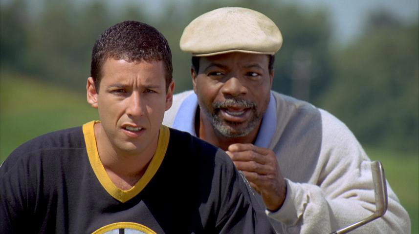 28. Happy Gilmore 60. Austin Powers: International Man of Mystery (1997), 59. Booksmart (2019), 58. Bill and Ted's Excellent Adventure (1989), 57. Planes, Trains and Automobiles (1987), 56. School of Rock, 55. The Blues Brothers, 54. Bridesmaids, 53. Talladega Nights: The Ballad of Ricky Bobby, 52. Office Space, 51. Billy Madison, 50. Tommy Boy, 49. The 40 Year Old Virgin, 48. Tootsie, 47. What We Do in the Shadows, 46. Wayne's World, 45. Deadpool, 44. Tropic Thunder, 43. Animal House, 42. The Hangover, 41. Hot Shots!, 40. Ferris Bueller's Day Off, 39. Zoolander, 38. High Fidelity, 37. Clerks, 36. Superbad, 35. Shaun of the Dead, 34. Happy Gilmore, 33. Knocked Up, 32. Meet the Parents, 31. Anchorman: The Legend of Ron Burgundy, 30. The Grand Budapest Hotel, 29. Hot Fuzz, 28. Airplane, 27. This Is Spinal Tap, 26. Borat, 25. The General, 24. There's Something About Mary, 23. The Apartment, 22. Top Secret!, 21. The Great Dictator, 20. Coming to America, 19. The Producers, 18. Manhattan, 17. Juno, 16. Young Frankenstein, 15. In Bruges, 14. Some Like It Hot, 13. Trading Places, 12. Modern Times, 11. Blazing Saddles, 10. Dumb and Dumber, 09. Midnight Run, 08. The Naked Gun, 07. Dr. Strangelove or: How I Learned to Stop Worrying and Love the Bomb, 06. Annie Hall, 05. Life of Brian, 04. Groundhog Day, 03. Ghostbusters, 02. The Big Lebowski, 01. Monty Python and the Holy Grail