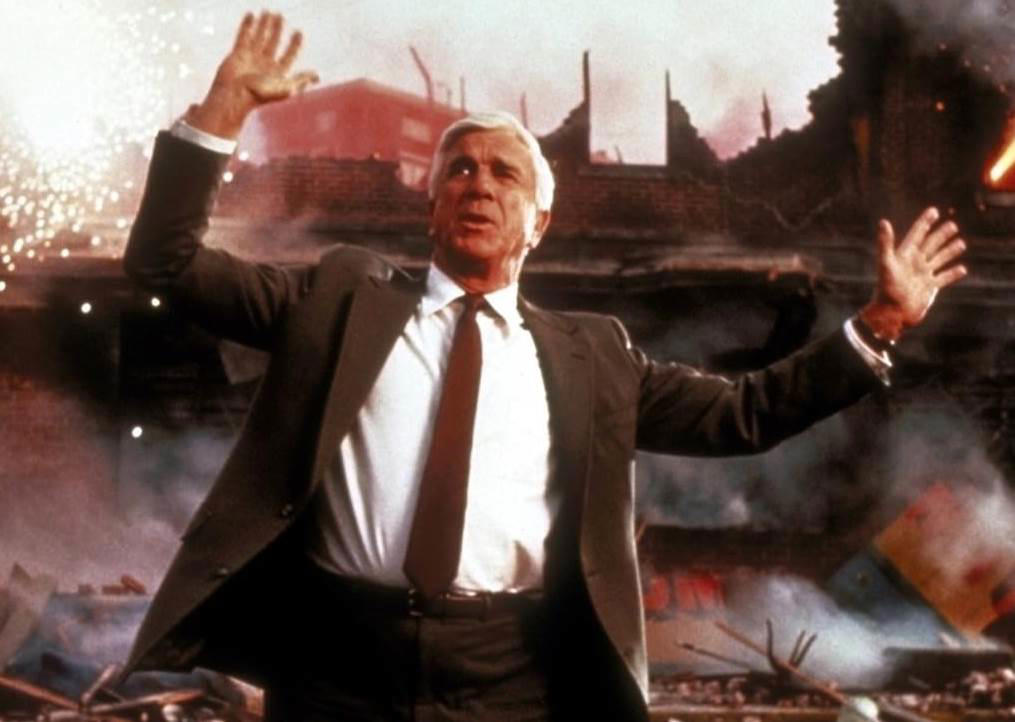 08. The Naked Gun 60. Austin Powers: International Man of Mystery (1997), 59. Booksmart (2019), 58. Bill and Ted's Excellent Adventure (1989), 57. Planes, Trains and Automobiles (1987), 56. School of Rock, 55. The Blues Brothers, 54. Bridesmaids, 53. Talladega Nights: The Ballad of Ricky Bobby, 52. Office Space, 51. Billy Madison, 50. Tommy Boy, 49. The 40 Year Old Virgin, 48. Tootsie, 47. What We Do in the Shadows, 46. Wayne's World, 45. Deadpool, 44. Tropic Thunder, 43. Animal House, 42. The Hangover, 41. Hot Shots!, 40. Ferris Bueller's Day Off, 39. Zoolander, 38. High Fidelity, 37. Clerks, 36. Superbad, 35. Shaun of the Dead, 34. Happy Gilmore, 33. Knocked Up, 32. Meet the Parents, 31. Anchorman: The Legend of Ron Burgundy, 30. The Grand Budapest Hotel, 29. Hot Fuzz, 28. Airplane, 27. This Is Spinal Tap, 26. Borat, 25. The General, 24. There's Something About Mary, 23. The Apartment, 22. Top Secret!, 21. The Great Dictator, 20. Coming to America, 19. The Producers, 18. Manhattan, 17. Juno, 16. Young Frankenstein, 15. In Bruges, 14. Some Like It Hot, 13. Trading Places, 12. Modern Times, 11. Blazing Saddles, 10. Dumb and Dumber, 09. Midnight Run, 08. The Naked Gun, 07. Dr. Strangelove or: How I Learned to Stop Worrying and Love the Bomb, 06. Annie Hall, 05. Life of Brian, 04. Groundhog Day, 03. Ghostbusters, 02. The Big Lebowski, 01. Monty Python and the Holy Grail