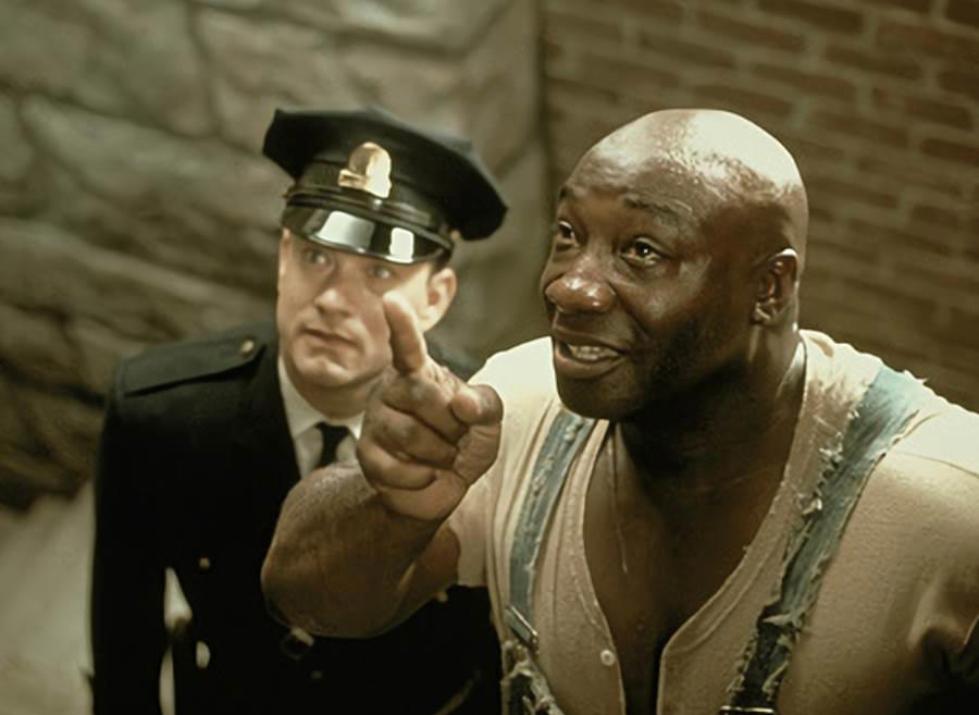 60. The Green Mile (1999), 59. Fight Club (1999), 58. Braveheart (1995), 57. Once Upon a Time in America (1984), 56. Sunset Blvd. (1950), 55. The Birds (1963), 54. The Silence of the Lambs, 53. Planet of the Apes (1968), 52. Heat, 51. Solaris, 50. Akira (1988), 49. Dr. Strangelove or: How I Learned to Stop Worrying and Love the Bomb, 48. The French Connection, 47. North by Northwest, 46. Lawrence of Arabia, 45. The Fly, 44. Alien, 43. Forrest Gump, 42. Life of Brian, 41. The Thing, 40. Groundhog Day, 39. A Clockwork Orange, 38. The Big Lebowski, 37. Saving Private Ryan, 36. Rear Window, 35. Chinatown, 34. Schindler's List, 33. Star Wars: Episode IV - A New Hope, 32. Seven, 31. E.T. the Extra-Terrestrial, 30. Come and See, 29. Blade Runner, 28. Back to the Future, 27. Terminator 2: Judgment Day, 26. Annie Hall, 25. Star Wars: Episode V - The Empire Strikes Back, 24. The Shining, 23. The Usual Suspects, 22. Ghostbusters, 21. Die Hard, 20. Goodfellas, 19. Monty Python and the Holy Grail, 18. Vertigo, 17. Aliens, 16. The Sixth Sense, 15. Raiders of the Lost Ark, 14. Goldfinger, 13. The Matrix, 12. The Exorcist, 11. 2001: A Space Odyssey, 10. Apocalypse Now, 09. Psycho, 08. The Good, the Bad and the Ugly, 07. Jaws, 06. Casablanca, 05. Pulp Fiction, 04. Citizen Kane, 03. The Godfather Part II, 02. The Shawshank Redemption, 01. The Godfather (1972)