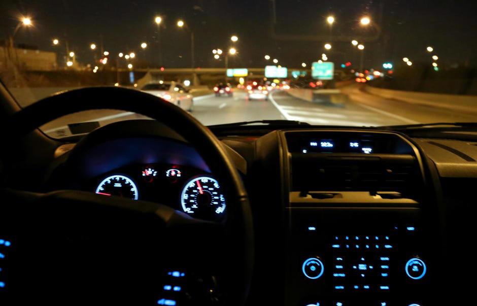 Keep your windshield clean to reduce glare, Keep your headlights clean , Use high beams when necessary, Don't look directly at oncoming headlights, Check headlight alignment during car inspections, Dim your interior lights, Keep your eyeglasses clean, Wear the right eyeglasses , Keep yourself alert for driving