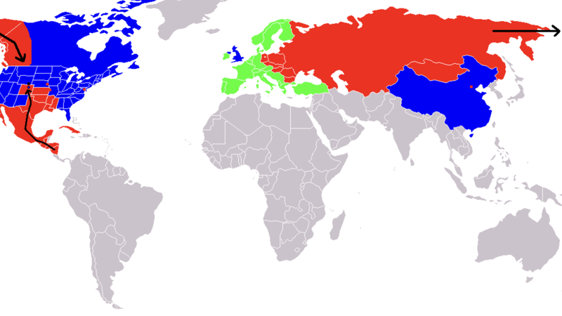 The map of the invasion depicted in 'The Red Dawn' Russia's game plan explained, Would a Russian invasion even be possible?, The Red Dawn, The map of the invasion depicted in 'The Red Dawn', Alaska is one of the most likely places for attack, The Japanese invasion of Alaska, Operation Pastorius - when the Germans infiltrated the US, The Mexican invasion of the United States, The 1915 San Diego Plan, Back to the Russian invasion hypothesis, A country that is too big to invade, Supply chains would be a huge challenge., Attacks without the ability to effectively capture territory, Putin knows it would be next to impossible, The United States, the world's leading military power, The US is ready for action, Geography as destiny?, United States under Nazi-Japanese occupation, Comedies on the topic, The United States watches over its skies and seas