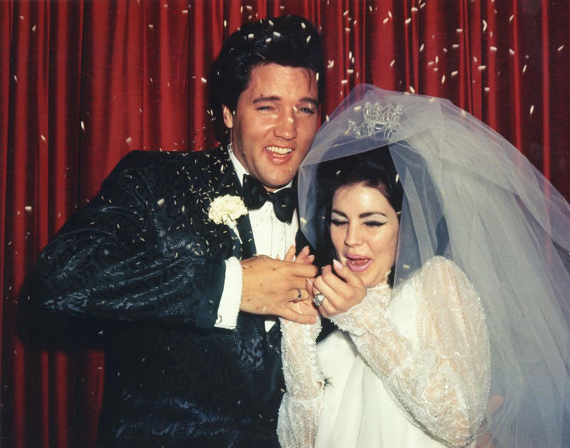 1967: Elvis Presley and Priscilla Presley 1930: Dolores del Río and Cedric Gibbons, 1934: Ginger Rogers and Lew Ayres, 1937: Ingrid Bergman and Petter Lindstrom, 1943: Jean-Pierre Aumont and Maria Montez, 1944: Bill Robinson and Elaine Plaines, 1945: Humphrey Bogart and Lauren Bacall, 1945: Shirley Temple and John Agar, 1945: Judy Garland and Vincente Minnelli, 1945: Bette Davis and William Grant Sherry, 1946: Jackie Robinson and Rachel Isum, 1947: Josephine Baker and Jo Bouillon, 1947: Carmen Miranda and David Alfred Sebastian, 1948: Nat King Cole and Maria Hawkins, 1949: Prince Aly Khan and Rita Hayworth, 1949: Lucille Ball and Desi Arnaz, 1950: Conrad Hilton and Elizabeth Taylor, 1951: Tony Curtis and Janet Leigh, 1951: Shah Mohammad Reza Pahlavi and Queen Soraya, 1952: Roger Vadim and Brigitte Bardot, 1952: Elizabeth Taylor and Michael Wilding, 1953: JFK and Jacqueline Kennedy, 1954: Audrey Hepburn and Mel Ferrer, 1954: Joe DiMaggio and Marilyn Monroe, 1955: Joan Crawford and Alfred Steele, 1955: Debbie Reynolds and Eddie Fisher, 1955: Rock Hudson and Phyllis Gates, 1956: Arthur Miller and Marilyn Monroe, 1956: Prince Rainier of Monaco and Grace Kelly, 1957: Sophia Loren and Carlo Ponti, 1957: Robert Wagner and Natalie Wood, 1958: Jayne Mansfield and Mickey Hargitay, 1959: Julie Andrews and Tony Walton, 1959: Dorothy Dandridge and Jack Denison, 1959: Jacques Charrier and Brigitte Bardot, 1960: Eartha Kitt and William McDonald, 1960: Princess Margaret and Antony Armstrong-Jones, 1961: Ginger Rogers and William Marshall, 1961: Lucille Ball and Gary Morton, 1962: Nancy Kwan and Peter Pock, 1964: Elizabeth Taylor and Richard Burton, 1965: Judy Garland and Mark Herron, 1966: Frank Sinatra and Mia Farrow, 1967: Jane Fonda and Roger Vadim, 1967: Elvis Presley and Priscilla Presley, 1968: Sharon Tate and Roman Polanski, 1969: Audrey Hepburn and Andrea Dotti, 1971: Bianca Jagger and Mick Jagger, 1978: Aretha Franklin and Glynn Turman, 1981: Princess Diana and Prince Charles, 1987: Diahann Carroll and Vic Damone