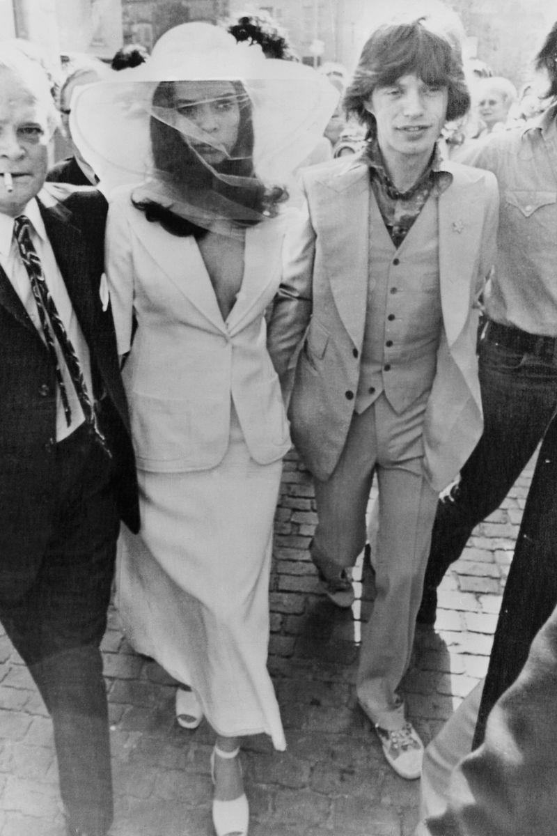 1971: Bianca Jagger and Mick Jagger 1930: Dolores del Río and Cedric Gibbons, 1934: Ginger Rogers and Lew Ayres, 1937: Ingrid Bergman and Petter Lindstrom, 1943: Jean-Pierre Aumont and Maria Montez, 1944: Bill Robinson and Elaine Plaines, 1945: Humphrey Bogart and Lauren Bacall, 1945: Shirley Temple and John Agar, 1945: Judy Garland and Vincente Minnelli, 1945: Bette Davis and William Grant Sherry, 1946: Jackie Robinson and Rachel Isum, 1947: Josephine Baker and Jo Bouillon, 1947: Carmen Miranda and David Alfred Sebastian, 1948: Nat King Cole and Maria Hawkins, 1949: Prince Aly Khan and Rita Hayworth, 1949: Lucille Ball and Desi Arnaz, 1950: Conrad Hilton and Elizabeth Taylor, 1951: Tony Curtis and Janet Leigh, 1951: Shah Mohammad Reza Pahlavi and Queen Soraya, 1952: Roger Vadim and Brigitte Bardot, 1952: Elizabeth Taylor and Michael Wilding, 1953: JFK and Jacqueline Kennedy, 1954: Audrey Hepburn and Mel Ferrer, 1954: Joe DiMaggio and Marilyn Monroe, 1955: Joan Crawford and Alfred Steele, 1955: Debbie Reynolds and Eddie Fisher, 1955: Rock Hudson and Phyllis Gates, 1956: Arthur Miller and Marilyn Monroe, 1956: Prince Rainier of Monaco and Grace Kelly, 1957: Sophia Loren and Carlo Ponti, 1957: Robert Wagner and Natalie Wood, 1958: Jayne Mansfield and Mickey Hargitay, 1959: Julie Andrews and Tony Walton, 1959: Dorothy Dandridge and Jack Denison, 1959: Jacques Charrier and Brigitte Bardot, 1960: Eartha Kitt and William McDonald, 1960: Princess Margaret and Antony Armstrong-Jones, 1961: Ginger Rogers and William Marshall, 1961: Lucille Ball and Gary Morton, 1962: Nancy Kwan and Peter Pock, 1964: Elizabeth Taylor and Richard Burton, 1965: Judy Garland and Mark Herron, 1966: Frank Sinatra and Mia Farrow, 1967: Jane Fonda and Roger Vadim, 1967: Elvis Presley and Priscilla Presley, 1968: Sharon Tate and Roman Polanski, 1969: Audrey Hepburn and Andrea Dotti, 1971: Bianca Jagger and Mick Jagger, 1978: Aretha Franklin and Glynn Turman, 1981: Princess Diana and Prince Charles, 1987: Diahann Carroll and Vic Damone