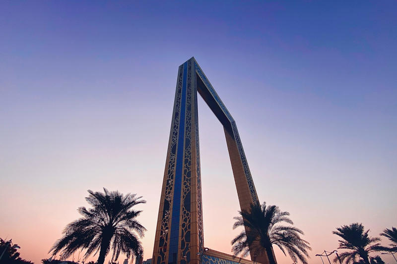 Where is this monument located?, La fourchette by Jean-Pierre Zaugg in Vevey (Switzerland), Mada'in Saleh (Saudi Arabia), Statue in honor of Genghis Khan (Mongolia), The Gateway Arch in Missouri (United States), Cadillac Ranch in Texas (United States), The Parliament Palace in Bucharest (Romania), The Berliner Fernsehturm in Berlin (Germany), Cologne Cathedral (Germany), The El Djem amphitheater (Tunisia), Manneken Pis (Brussels), Sanctuary of Las Lajas (Colombia), 'The Bean' in Chicago (United States), The Independence Monument in Mexico City (Mexico), The rock churches of Lalibela (Ethiopia), Turda Salt Mine (Romania), The Santa Creu i Sant Pau hospital in Barcelona (Spain), The Acropolis of Athens (Greece), The Temples of Bagan (Myanmar), The 'Dubai Frame' (Arab Emirates), The New Europe Bridge (Vidin, Bulgaria and Calafat, Romania), The Temple of Heaven in Beijing (China), Brasilia Cathedral (Brazil), The Obelisk of Buenos Aires (Argentina), Hallgrimskirkja in Reykjavik (Iceland), The Da Pena National Palace in Sintra (Portugal), The Sibelius Monument in Helsinki (Finland), Neuschwanstein Castle in Bavaria (Germany), The Trevi Fountain in Rome (Italy), 'Hand of the Desert' in Atacama (Chile)