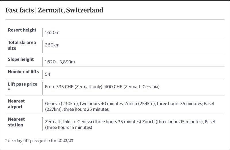 1. Verbier, Best for experts, Where to stay, Alternatives, 2. St Moritz, Best for intermediates, Where to stay, Alternatives, 3. Saas-Fee, Best for beginners, Where to stay, Alternatives, 4. Grimentz, Best for charm, Where to stay, Alternatives, 5. Zermatt, Best for partying, Where to stay, Alternatives, 6. Wengen, Best for families, Where to stay, Alternatives, 7. Andermatt, Best for powder, Where to stay, Alternatives, Best for terrain parks, Where to stay, Alternatives, 9. Leysin, Best for value, Where to stay, Alternatives, 10. Crans-Montana, Best for weekends, Where to stay, Alternatives, About our experts, Peter and Felice Hardy