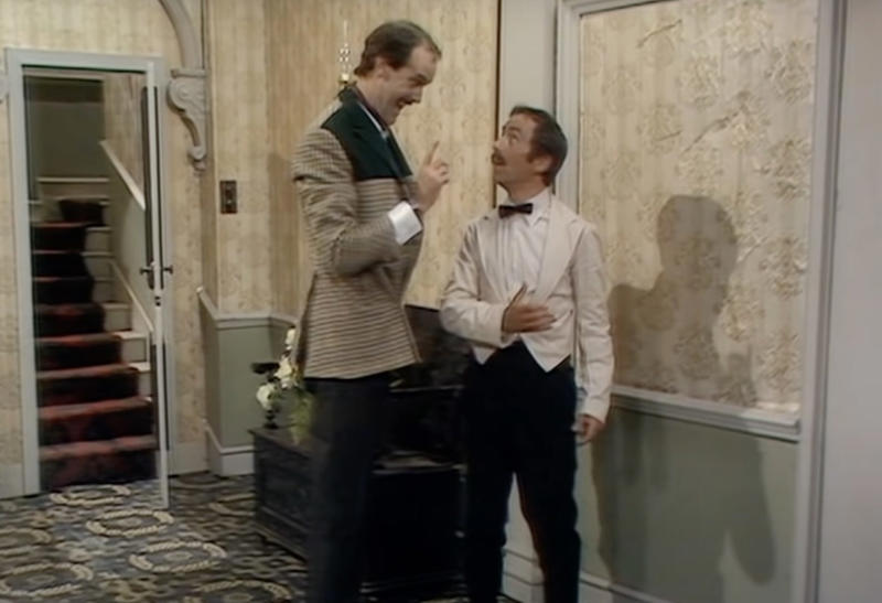 A sequel to 'Fawlty Towers'..., With the original 'Fawlty Towers' cast?, 12 episodes that made history, Go back in time with us!, When Andrew Sachs caught fire, Struck with a pan, 'Racist stereotype', Not racist?, Based on real life, Weird incidents, First major project, The Germans, Racist comments, 'Don't mention the war', A flop? A cult classic!, They stopped at its peak, Reunion on stage