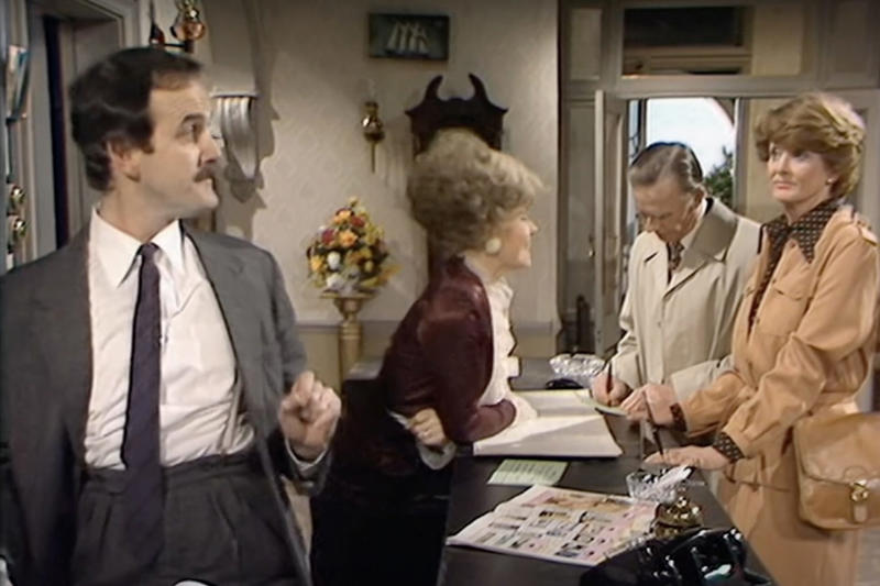 A sequel to 'Fawlty Towers'..., With the original 'Fawlty Towers' cast?, 12 episodes that made history, Go back in time with us!, When Andrew Sachs caught fire, Struck with a pan, 'Racist stereotype', Not racist?, Based on real life, Weird incidents, First major project, The Germans, Racist comments, 'Don't mention the war', A flop? A cult classic!, They stopped at its peak, Reunion on stage