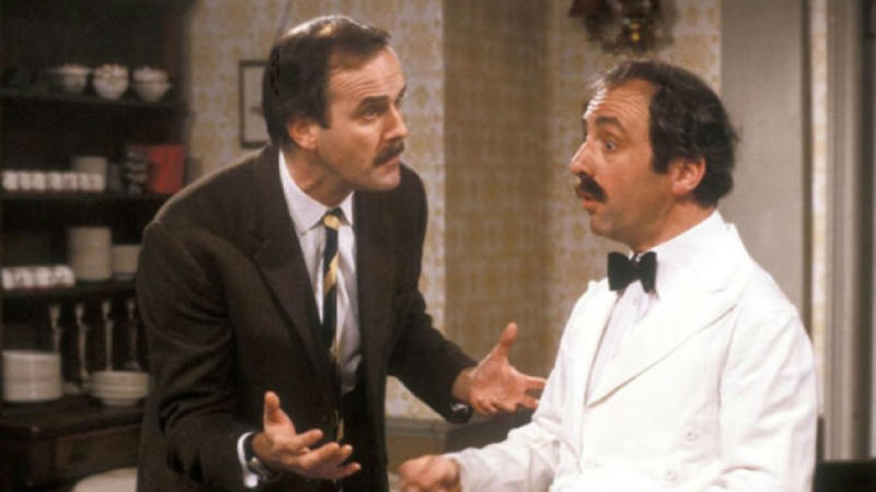 A sequel to 'Fawlty Towers'..., With the original 'Fawlty Towers' cast?, 12 episodes that made history, Go back in time with us!, When Andrew Sachs caught fire, Struck with a pan, 'Racist stereotype', Not racist?, Based on real life, Weird incidents, First major project, The Germans, Racist comments, 'Don't mention the war', A flop? A cult classic!, They stopped at its peak, Reunion on stage