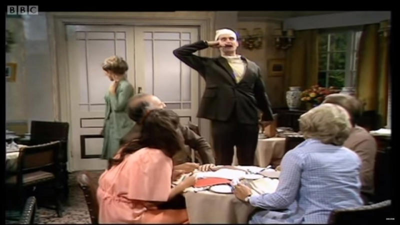 A sequel to 'Fawlty Towers'..., With the original 'Fawlty Towers' cast?, 12 episodes that made history, Go back in time with us!, When Andrew Sachs caught fire, Struck with a pan, 'Racist stereotype', Not racist?, Based on real life, Weird incidents, First major project, The Germans, Racist comments, 'Don't mention the war', A flop? A cult classic!, They stopped at its peak, Reunion on stage