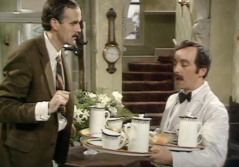 A sequel to 'Fawlty Towers'..., With the original 'Fawlty Towers' cast?, 12 episodes that made history, Go back in time with us!, When Andrew Sachs caught fire, Struck with a pan, 'Racist stereotype', Not racist?, Based on real life, Weird incidents, First major project, The Germans, Racist comments, 'Don't mention the war', A flop? A cult classic!, They stopped at its peak, Reunion on stage