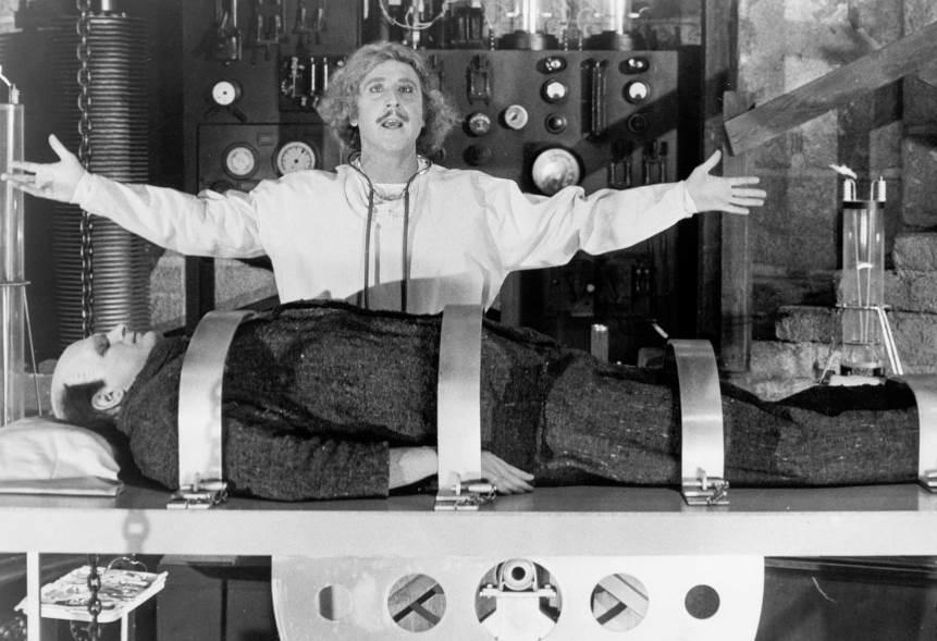 16. Young Frankenstein 60. Austin Powers: International Man of Mystery (1997), 59. Booksmart (2019), 58. Bill and Ted's Excellent Adventure (1989), 57. Planes, Trains and Automobiles (1987), 56. School of Rock, 55. The Blues Brothers, 54. Bridesmaids, 53. Talladega Nights: The Ballad of Ricky Bobby, 52. Office Space, 51. Billy Madison, 50. Tommy Boy, 49. The 40 Year Old Virgin, 48. Tootsie, 47. What We Do in the Shadows, 46. Wayne's World, 45. Deadpool, 44. Tropic Thunder, 43. Animal House, 42. The Hangover, 41. Hot Shots!, 40. Ferris Bueller's Day Off, 39. Zoolander, 38. High Fidelity, 37. Clerks, 36. Superbad, 35. Shaun of the Dead, 34. Happy Gilmore, 33. Knocked Up, 32. Meet the Parents, 31. Anchorman: The Legend of Ron Burgundy, 30. The Grand Budapest Hotel, 29. Hot Fuzz, 28. Airplane, 27. This Is Spinal Tap, 26. Borat, 25. The General, 24. There's Something About Mary, 23. The Apartment, 22. Top Secret!, 21. The Great Dictator, 20. Coming to America, 19. The Producers, 18. Manhattan, 17. Juno, 16. Young Frankenstein, 15. In Bruges, 14. Some Like It Hot, 13. Trading Places, 12. Modern Times, 11. Blazing Saddles, 10. Dumb and Dumber, 09. Midnight Run, 08. The Naked Gun, 07. Dr. Strangelove or: How I Learned to Stop Worrying and Love the Bomb, 06. Annie Hall, 05. Life of Brian, 04. Groundhog Day, 03. Ghostbusters, 02. The Big Lebowski, 01. Monty Python and the Holy Grail