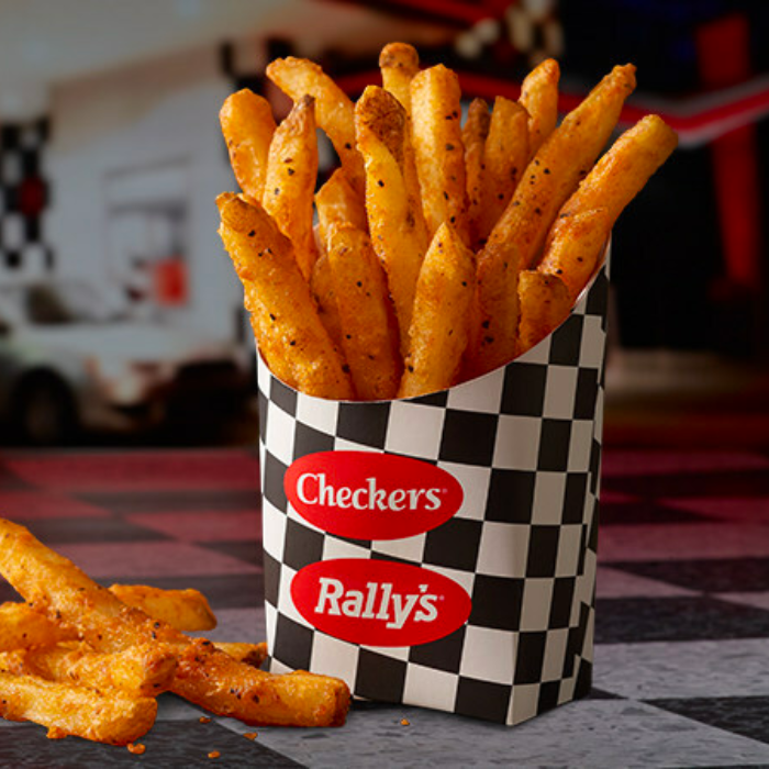 1) Checkers/Rally's 13) In-N-Out, 12) Shake Shack, 11) Hardee's/Carl's Jr., 10) Taco Bell, 9) Arby's, 8) Burger King, 7) Wendy's, 6) Five Guys, 5) Chick-fil-A, 4) Raising Cane's, 3) Del Taco, 2) McDonald's, 1) Checkers/Rally's