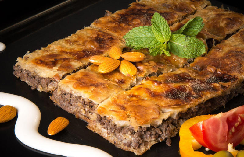24. Egyptian goulash, Egypt 34. Stargazy pie, England, UK, 33. Borek, various locations, 32. Saskatoon berry pie, Canada, 31. Butter pie, England, UK, 30. Vlaai, Netherlands, 29. Zelnik, Bulgaria and North Macedonia, 28. Egyptian goulash, Egypt, 27. Peach pie, USA, 26. Kreatopita, Greece, 25. Scotch pie, Scotland, UK, 24. Empadão de frango, Brazil, 23. Pepper steak pie, South Africa, 22. Limonnik, Russia, 21. Pork pie, England, UK, 20. Bündner Nusstorte, Switzerland, 19. Penovani khachapuri, Georgia, 18. Empanada gallega, Spain, 17. Steak and Guinness pie, Ireland, 16. Geraardsbergse mattentaart, Belgium, 15. Pâté chaud, Vietnam, 14. Mince pie, various locations, 13. Bacon and egg pie, England, UK and New Zealand, 12. Pastilla, North Africa, 11. Pithivier, France, 10. Pot pie, Canada, UK and USA, 9. Torta pasqualina, Italy, 8. Cherry pie, USA, 7. Coulibiac, France and Russia, 6. Buko pie, Philippines, 5. Tourtière, Canada, 4. Spanakopita, Cyprus and Greece, 3. Steak and kidney pie, UK, 2. Meat pie, Australia and New Zealand