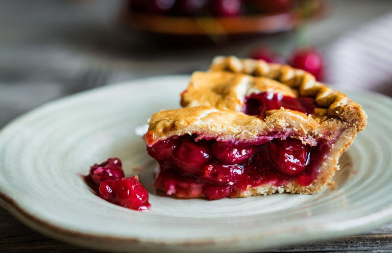 8. Cherry pie, USA 34. Stargazy pie, England, UK, 33. Borek, various locations, 32. Saskatoon berry pie, Canada, 31. Butter pie, England, UK, 30. Vlaai, Netherlands, 29. Zelnik, Bulgaria and North Macedonia, 28. Egyptian goulash, Egypt, 27. Peach pie, USA, 26. Kreatopita, Greece, 25. Scotch pie, Scotland, UK, 24. Empadão de frango, Brazil, 23. Pepper steak pie, South Africa, 22. Limonnik, Russia, 21. Pork pie, England, UK, 20. Bündner Nusstorte, Switzerland, 19. Penovani khachapuri, Georgia, 18. Empanada gallega, Spain, 17. Steak and Guinness pie, Ireland, 16. Geraardsbergse mattentaart, Belgium, 15. Pâté chaud, Vietnam, 14. Mince pie, various locations, 13. Bacon and egg pie, England, UK and New Zealand, 12. Pastilla, North Africa, 11. Pithivier, France, 10. Pot pie, Canada, UK and USA, 9. Torta pasqualina, Italy, 8. Cherry pie, USA, 7. Coulibiac, France and Russia, 6. Buko pie, Philippines, 5. Tourtière, Canada, 4. Spanakopita, Cyprus and Greece, 3. Steak and kidney pie, UK, 2. Meat pie, Australia and New Zealand