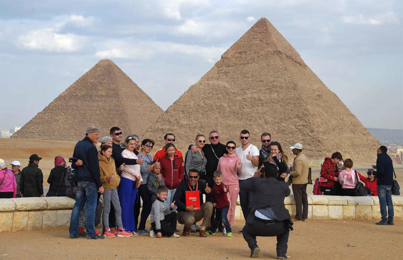 Wonder of the world, The pyramids are very, very, very old, They've witnessed most of human history, The Great Pyramid was the tallest structure in the world for 3,800 years, It's also the only wonder of the ancient world left standing, There's the Khufu Pyramid..., ...the Khafre Pyramid..., ...and the Menkaure Pyramid, We're still not totally sure how they were built, They're architecturally extremely advanced, There are many, many other tombs around the pyramids, They weren't built by slaves, The pyramids' interiors are eerie but unspectacular, The pyramids once looked very different, Why were they built?, Pyramid-building had fallen out of favour by the New Kingdom, Herodotus visited in the 450s BC, The Muslim caliphs were equally impressed, Though one tried to destroy them, Looting and grave-robbing stripped them bare, Napoleon won the so-called 'Battle of the Pyramids', Egypt gained international attention, Egyptology became a fashionable pursuit, Egyptology has attracted criticism, The pyramids were an allied barracks during the First World War, Upper-class tourism started in the 19th century, The pyramids have become a magnet for conspiracy, Air travel and mass tourism changed the game, The pyramids are now used for art and culture..., ...and sometimes for politics