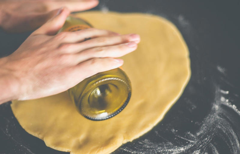 9. Use a wine bottle as a rolling pin 67. Give breadcrumbs extra flavour, 66. Improve a boxed cake mix, 65. Warm a knife for neat slicing, 64. Make French toast in the slow cooker, 63. Ripen bananas slowly with a banana hanger, 62. Make dressing with almost-empty jars, 61. Use overripe bananas for the best banana bread, 60. Use vegetable water in gravy, 59. Add nutritional yeast for a cheesy flavour, 58. Combine miso and butter for a flavour hit, 57. Make frozen coffee cubes, 56. Pair your pasta and sauce correctly, 55. Keep baked goods soft with a slice of bread, 54. Use ice cube trays to freeze leftover sauce, 53. Use an ice cream scoop for meatballs, 52. Add sugar to savoury dishes and salt to sweet, 51. Peel tomatoes like a pro, 50. Prep ahead for smoothies, 49. Apply baking soda to stained food storage containers, 48. Try the hedgehog mango trick, 47. Stop syrup sticking to your spoons, 46. Use carbonated drinks for lighter batter, 45. Be creative with ketchup, 44. Buy ovenproof storage containers, 43. Sweeten tomato sauce with a carrot, 42. Make and freeze breakfast burritos, 41. Bulk out sauces with lentils, 40. Mix it up with a mug omelette, 39. Blanch your vegetables, 38. Use orange juice in marinades, 37. Put pasta water to good use, 36. Add beetroot to brownies, 35. Use a cupcake tin for egg muffins, 34. Roast potatoes in mayonnaise, 33. Raise your mac 'n' cheese game with mustard, 32. Score meat skin, 31. Ditch the oven for mug cakes, 30. Freeze fresh ginger, 29. Massage kale, 28. Use bread to stop your sugar clumping, 27. Froth milk the easy way, 26. Say yes to soy sauce on popcorn, 25. Use the microwave to peel garlic, 24. Cook bacon in the microwave, 23. Stop soggy sandwiches, 22. Separate onions and potatoes, 21. Use the float test for eggs, 20. Transform cake fails, 19. Use bicarbonate of soda to tenderise meat, 18. Store herby butter in the freezer, 17. Reuse sauce bottles for pancakes, 16. Turn your peanut butter jar upside down, 15. Stop using boiling water for coffee, 14. Use a hand mixer for mashed potatoes, 13. Microwave pizza with water, 12. Grate butter for easy spreading, 11. Microwave lemons to get more juice, 10. Make hash browns in your waffle iron, 9. Use a wine bottle as a rolling pin, 8. Use mayonnaise for perfect toasties, 7. Revive old bread with water, 6. Use your microwave for baked potatoes, 5. Rescue burnt biscuits with a grater, 4. Salvage split Hollandaise, 3. Poach eggs in cling film, 2. Store herbs like flowers