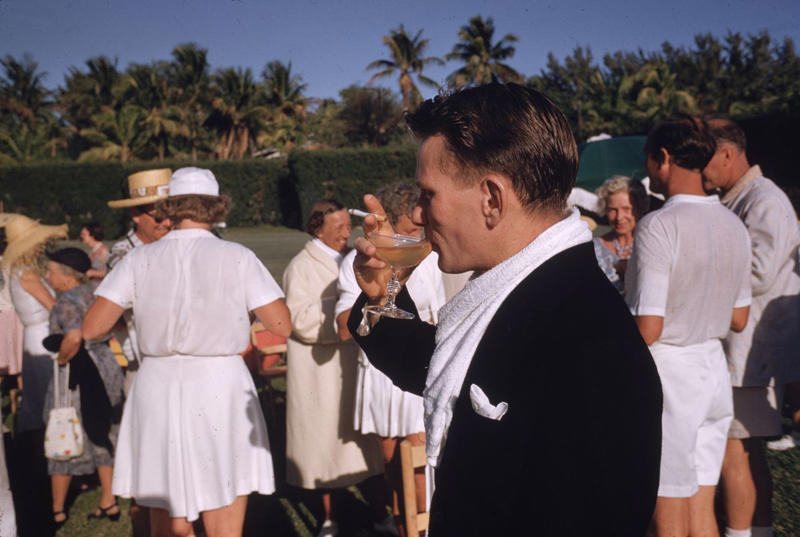 1940: A Glamorous Duo, 1946: A Beach Stroll, 1946: Under the Palm Trees, 1946: A Winter Getaway, 1948: A Fishing Trip, 1953: Street View, 1954: A Day at the Beach, 1955: A Slim Aarons Snapshot, 1955: Sketching by the Beach, 1955: Walking the Dog, 1955: Pretty in Pink, 1955: A Polo Ball, 1955: Worth Avenue, 1955: Evening Elegance, 1955: Luxury Living, 1955: Sipping Champagne, 1956: La Coquille Club, 1958: Glamorous in Chiffon, 1959: Sitting by the Pool, 1959: A Walk on the Wild Side, 1961: The Colony Hotel, 1961: A Pool Party, 1961: A Fashionable Affair, 1964: A Vibrant Duo, 1964: Lilly Pulitzer Designs, 1968: Athina Livanos Onassis, 1968: Outside the Flagler Museum, 1970: A Motorcycle Ride, 1970: A Painted Portrait in Palm Beach, 1970: Pretty Patterns, 1982: Picture-Perfect Palm Beach Home