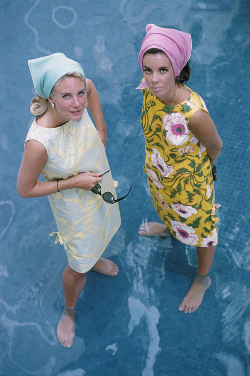 1940: A Glamorous Duo, 1946: A Beach Stroll, 1946: Under the Palm Trees, 1946: A Winter Getaway, 1948: A Fishing Trip, 1953: Street View, 1954: A Day at the Beach, 1955: A Slim Aarons Snapshot, 1955: Sketching by the Beach, 1955: Walking the Dog, 1955: Pretty in Pink, 1955: A Polo Ball, 1955: Worth Avenue, 1955: Evening Elegance, 1955: Luxury Living, 1955: Sipping Champagne, 1956: La Coquille Club, 1958: Glamorous in Chiffon, 1959: Sitting by the Pool, 1959: A Walk on the Wild Side, 1961: The Colony Hotel, 1961: A Pool Party, 1961: A Fashionable Affair, 1964: A Vibrant Duo, 1964: Lilly Pulitzer Designs, 1968: Athina Livanos Onassis, 1968: Outside the Flagler Museum, 1970: A Motorcycle Ride, 1970: A Painted Portrait in Palm Beach, 1970: Pretty Patterns, 1982: Picture-Perfect Palm Beach Home