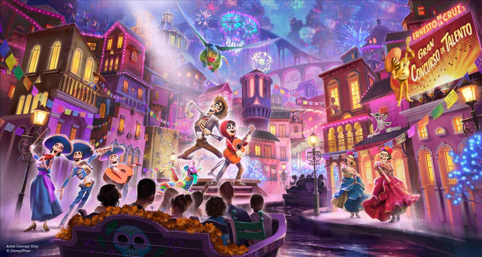 Disneyland expansion, New Coco attraction at Disney's California Adventure, Avatar area to replace Monsters, Inc. ride at California Adventure, Disney World Cars Land: First look at Piston Peak, What to know about Disneyland's 70th celebration, Ticket pricing for Disneyland's 70th anniversary celebration, Avengers Campus is getting two more rides at California Adventure, Updates to Buzz Lightyear's Space Ranger Spin, Disney's Hollywood Studios: Monsters, Inc. land, Disney World and Disneyland get Bluey meet and greets, Disney World's Magic Kingdom: New Villains Land, Tropical Americas land at Animal Kingdom , Disney Cruise Line: Four more ships, Everything else coming to Disneyland and Disney World