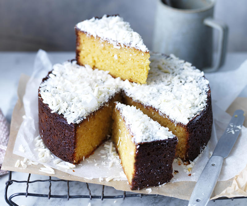 Popular orange varieties for these recipes, Orange recipes to try, Julie Goodwin’s orange almond cake , Flourless orange & white chocolate cake , Double-crumbed pork cotoletta with radicchio & orange salad , Whole orange slice , Orange and blueberry syrup cake , Sugar-free rosemary, labne and orange tart , Hummingbird slice with orange icing , Dark chocolate and orange Christmas slice , Cherry coconut and orange cake , Sweet pea, cinnamon and orange cake , Confit duck & candied orange salad , Chocolate parfait with orange salad , Beetroot and orange salad , Pan-fried fish with radicchio and orange salad , Blood-orange glazed ham , Blood orange hazelnut cake , How to make a chocolate orange ‘tiger’ bundt cake , Green salad with red currants & orange dressing , Orange, poppy seed & olive oil mug cake , Maple, mustard and orange glazed ham , How to choose the best oranges for these recipes, How to remove wax from oranges, Should oranges be stored in or out of the fridge?, How to segment an orange