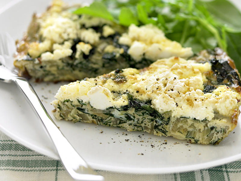 Can you reheat frittata?, Frittata recipes for breakfast, lunch and dinner, Mega vegie and haloumi frittata , Basil frittata with smoked salmon , Rainbow chard and three-cheese frittata , Roast pumpkin and zucchini frittata , Roasted pumpkin, spinach and fetta slice , Primavera frittata , Asparagus, tomato, ricotta and basil frittata , Potato, capsicum and spinach frittata , Quick three-cheese frittata , Kale and quinoa frittata , Pea and broad bean frittata , Rocket and prosciutto frittata , Ham and egg frittata , Chorizo & potato frittata , Asparagus frittata , Silverbeet frittata , Smoked trout frittata , Chilli and vegetable frittata , Broccoli and cheese frittata , Baked potato, ham and cheese frittata , Spanish frittata , Wild mushroom and green onion frittata , Potato, capsicum and olive frittata , Three-cheese pasta frittata , Zucchini and corn frittatas , Capsicum and potato frittata , Green power mini frittatas with spinach and feta , Bacon, pea and corn frittata , Asparagus & fetta frittata , Zucchini flower and tomato frittata , Tomato, feta and pancetta frittata , Why we love these frittatas, More quick & easy recipes