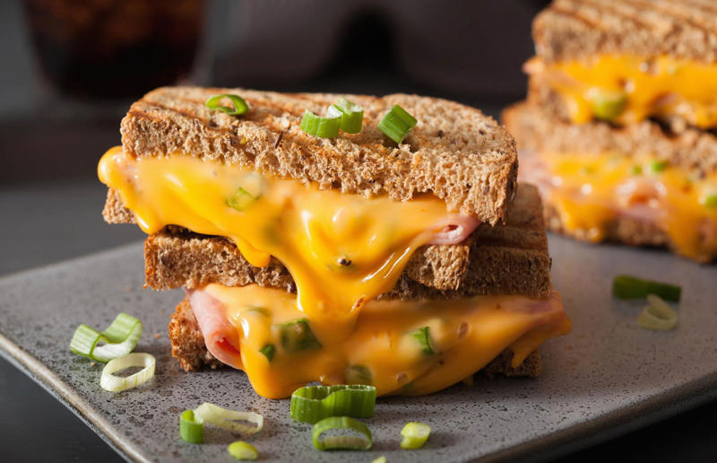 24. American cheese was invented in the USA 29. Broccoli contains more protein than steak, 28. Keeping the pit in an avocado will prevent it from browning, 27. If a soup is too salty, you should add a peeled raw potato, 26. Beaver butt secretions are used in all artificial vanilla products, 25. The longer you marinate meat, the better, 24. American cheese was invented in the USA, 23. You shouldn't cook tomatoes in a cast-iron pan, 22. You should always sift your flour for baking, 21. Turkey makes you sleepy, 20. Drinking milk prevents bone fractures, 19. You shouldn’t cook with extra-virgin olive oil, 18. You shouldn’t crowd mushrooms in a pan, 17. You shouldn't wash mushrooms, 16. Alcohol burns off during cooking, 15. Raw vegetables are healthier than cooked vegetables, 14. KFC uses genetically engineered chickens, 13. The seeds are the spiciest part of a chilli pepper, 12. All wine is vegan, 11. You should wait half an hour after eating before swimming, 10. If you swallow gum, it'll stay in your stomach for seven years, 9. You should wash your chicken, 8. Searing meat keeps the juices in, 7. MSG is bad for you, 6. Eating carrots improves your eyesight, 5. Sharp knives are more likely to cause an injury, 4. You should drink eight glasses of water a day, 3. Chocolate gives you spots, 2. Adding oil to pasta water prevents it from sticking