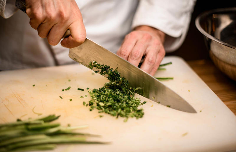 5. Sharp knives are more likely to cause an injury 29. Broccoli contains more protein than steak, 28. Keeping the pit in an avocado will prevent it from browning, 27. If a soup is too salty, you should add a peeled raw potato, 26. Beaver butt secretions are used in all artificial vanilla products, 25. The longer you marinate meat, the better, 24. American cheese was invented in the USA, 23. You shouldn't cook tomatoes in a cast-iron pan, 22. You should always sift your flour for baking, 21. Turkey makes you sleepy, 20. Drinking milk prevents bone fractures, 19. You shouldn’t cook with extra-virgin olive oil, 18. You shouldn’t crowd mushrooms in a pan, 17. You shouldn't wash mushrooms, 16. Alcohol burns off during cooking, 15. Raw vegetables are healthier than cooked vegetables, 14. KFC uses genetically engineered chickens, 13. The seeds are the spiciest part of a chilli pepper, 12. All wine is vegan, 11. You should wait half an hour after eating before swimming, 10. If you swallow gum, it'll stay in your stomach for seven years, 9. You should wash your chicken, 8. Searing meat keeps the juices in, 7. MSG is bad for you, 6. Eating carrots improves your eyesight, 5. Sharp knives are more likely to cause an injury, 4. You should drink eight glasses of water a day, 3. Chocolate gives you spots, 2. Adding oil to pasta water prevents it from sticking