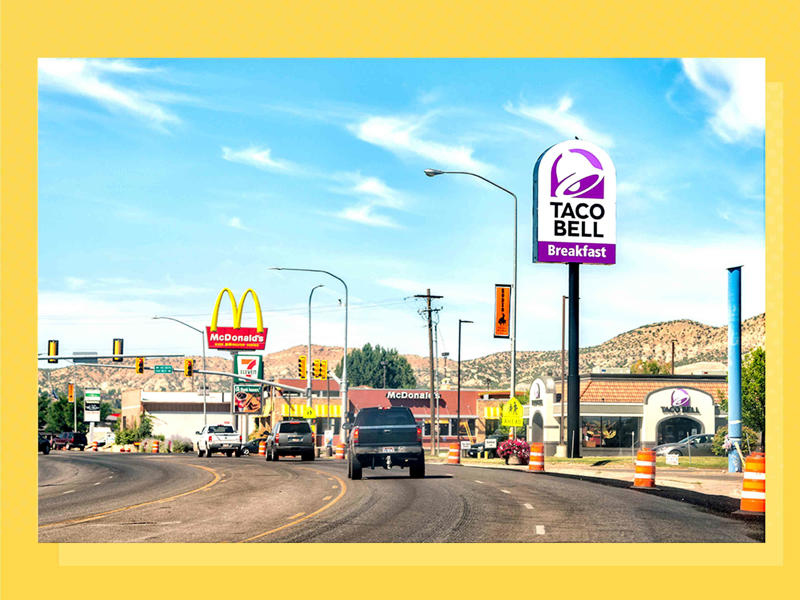 Arby’s Peach Cobbler Roll, Burger King's Ultimate Steakhouse Whopper and Cinnamon Apple Pie , Little Caesars Detroit Slices-N-Stix, Sonic’s All-American Smash Burgers, Taco Bell Volcano Quesarito