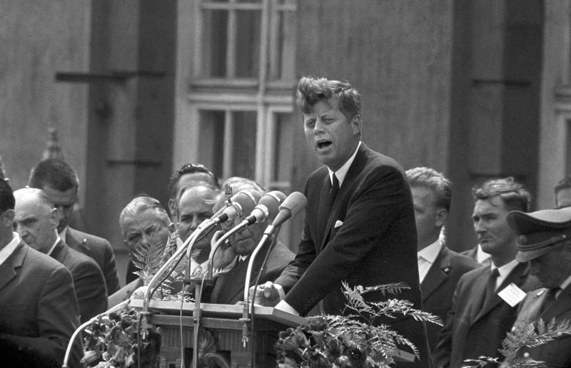 President Kennedy told a crowd he was a jelly donut Fact from fiction, President Kennedy told a crowd he was a jelly donut, Napoleon was short, Greek and Roman statues were white, Great Britain stood alone against the Nazis, Ferdinand Magellan was the first person to sail around the world, Vikings wore horns on their helmets, Marie Antoinette said "let them eat cake", Medieval people thought the world was flat, Castles poured boiling oil off their battlements, Gladiator contests were fought to the death, The Taj Mahal’s builders were mutilated, The Aztecs thought Hernan Cortes and the conquistadors were gods, Einstein failed maths at school, Julius Caesar was emperor of Rome, The iron maiden was a medieval torture device, Christopher Columbus discovered America, World War I was the deadliest war in history in its time, The Brothers Grimm wrote many famous fairytales, The Great Wall of China is visible from space, Cleopatra was Egyptian, Rome was one of history’s largest empires, The pyramids were built by slaves, Pirates regularly buried their treasure, Betsy Ross designed the American flag, Captain Cook discovered Australia
